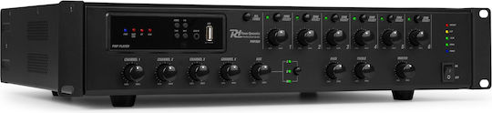 Power Dynamics PMP360 PRO Commercial Amplifier 100V 6 Zones 360W with Paging Announcement System 954.014