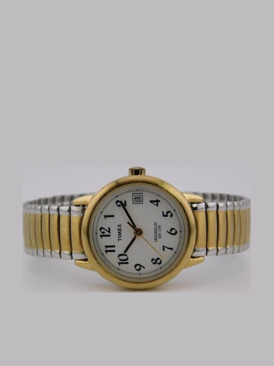 Timex Womens Watch 25mm Battery with Gold Metal Bracelet