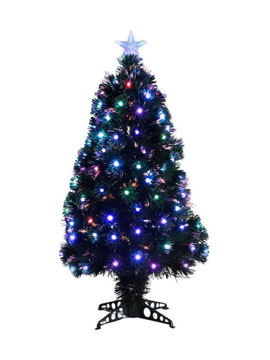 Christmas Tree 90cm With Optical Fiber Lighting Red