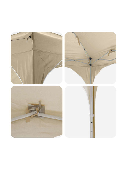 vidaXL Garten Gazebo Beige 1,92x1,92m
