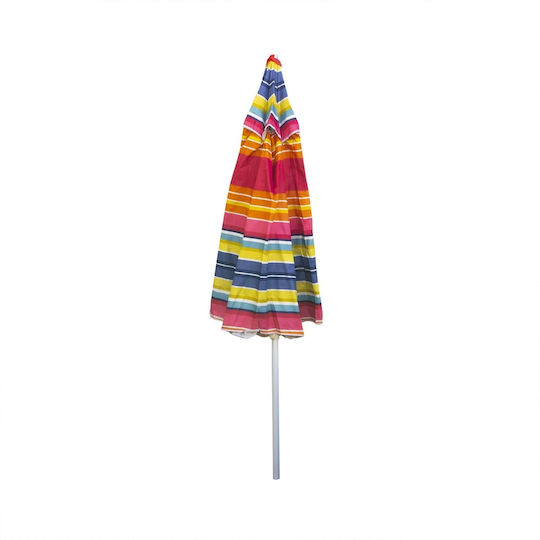 Folding Beach Umbrella Diameter 2.4m Gray