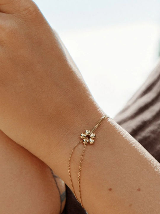 Edblad Damentrailing Armband Kette Mit Blumenmuster Aus Stahl Vergoldet 18,5cm Edblad Damentrailing Armband Kette Mit Blumenmuster Aus Stahl Vergoldet 18,5cm