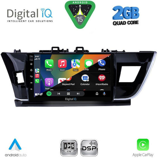 Digital IQ Ηχοσύστημα Αυτοκινήτου για Toyota Corolla 2013-2016 (Bluetooth/USB/WiFi/GPS/Apple-Carplay/Android-Auto) με Οθόνη Αφής 10"