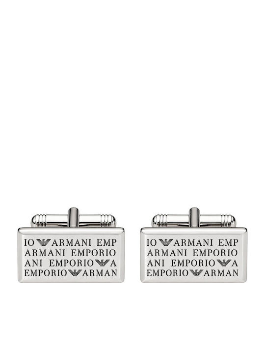 Emporio Armani Мансети от Inox в Сребрист Цвят