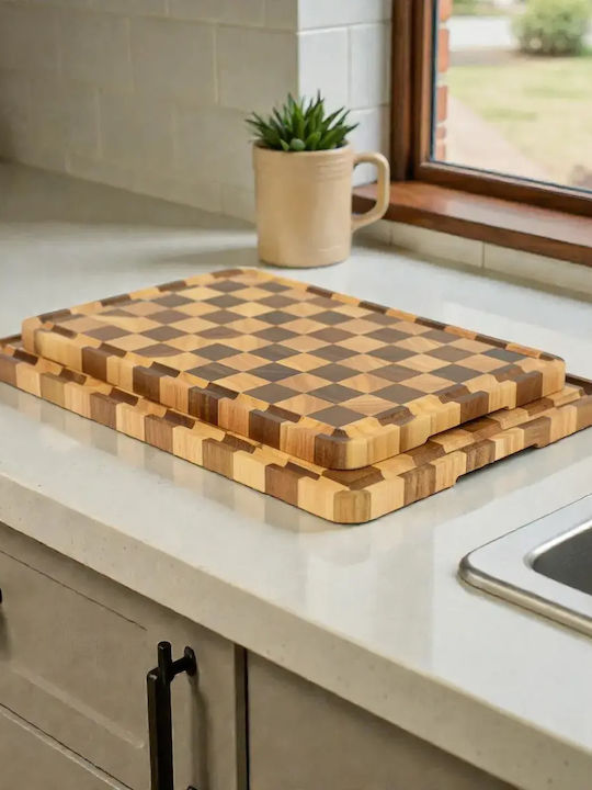 End Grain Дървено Плато За Сервиране 35x24см pl505.032