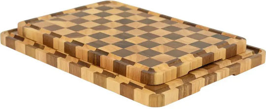 End Grain Wooden Serving Platter 35x24cm pl505.032