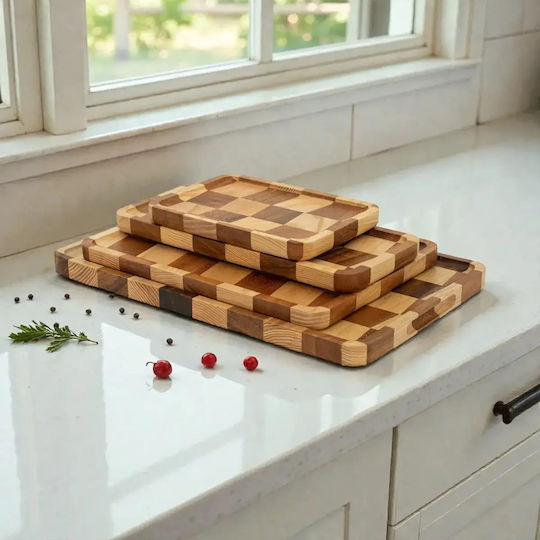 End Grain Servierplatte Hölzernes 38x24cm pl00082.009