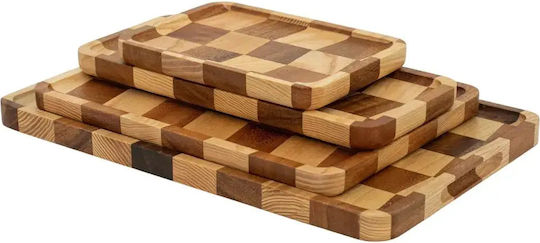 Ξύλινα Ορθογώνια Πιάτα End Grain Ακακίας & Rubberwood Με Τοίχωμα 30x22 Εκ. Ξύλινα Ορθογώνια Πιάτα End Grain Ακακίας & Rubberwood Με Τοίχωμα 30x22 Εκ.