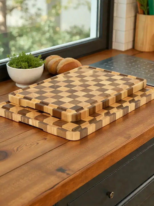 End Grain Servierplatten Hölzernes 40x28cm pl505.033