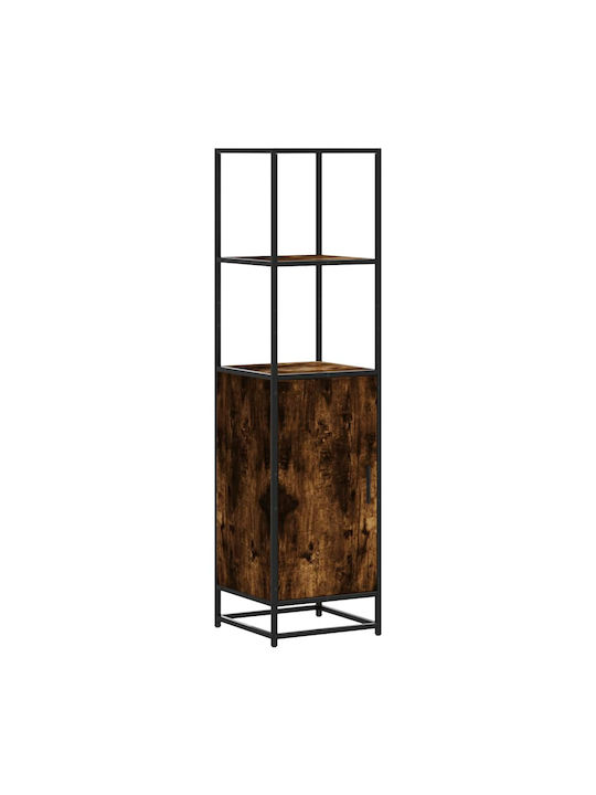 Cabinet Storage Made of Metal & Wood Smoky Oak L35.5xW35xH139cm