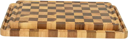 End Grain Wooden Serving Platter 40x28cm pl505.033