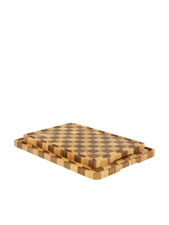 End Grain Servierplatten Hölzernes 40x28cm pl505.033