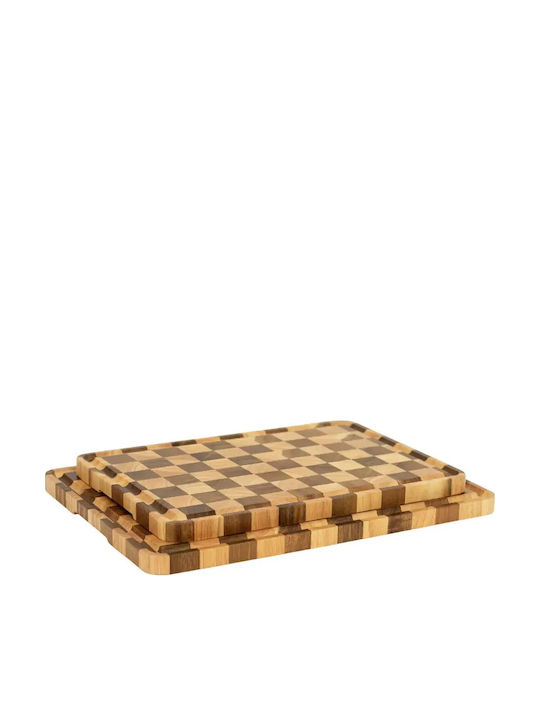 End Grain Servierplatten Hölzernes 40x28cm pl505.033