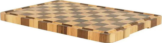 End Grain Wooden Serving Platter 40x28cm pl505.033