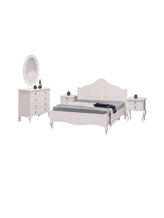 Set De Mobilier Pentru Dormitor Romantic 150x200cm 4 Bucăți