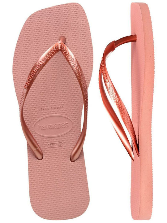 Slim Square Șlapi Deep Pink