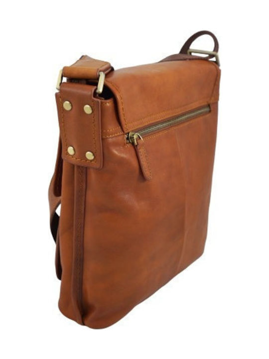 Leather Men's Shoulder / Crossbody Tabac Brown Bag