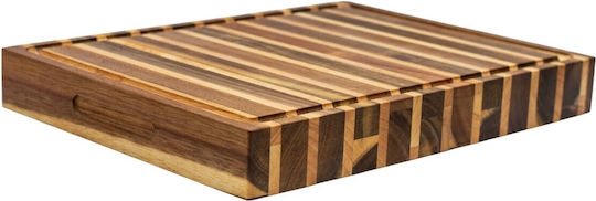Ξύλινη Επιφάνεια Κοπής Ακακία & Rubberwood 40x30x5 Εκ