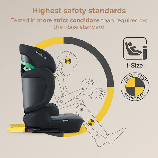 Kinderkraft Xpand 2 Pro Scaun Auto High-back Booster i-Size cu Isofix Graphite Negru