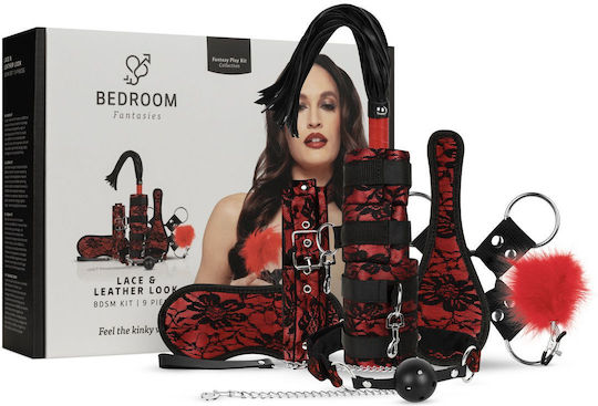 Bedroom Fantasies BDSM Kit In Red Colour 8 Pieces