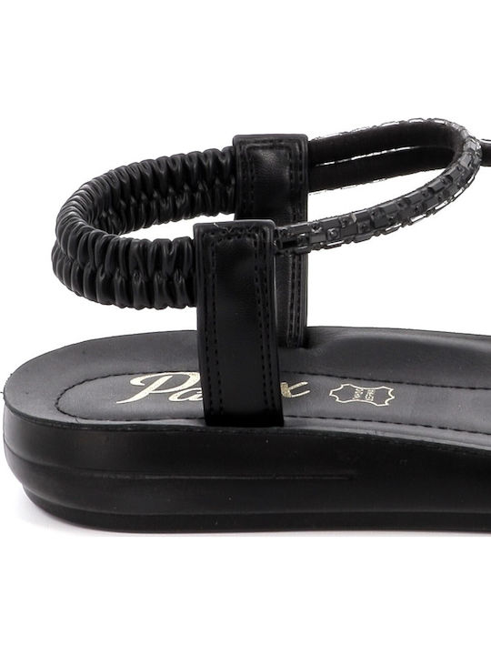 Women's Flat Sandals in Black Color