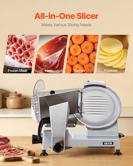 Vevor Ham Slicer With Cutting Disc Blade Diameter 250mm 50x40x36cm