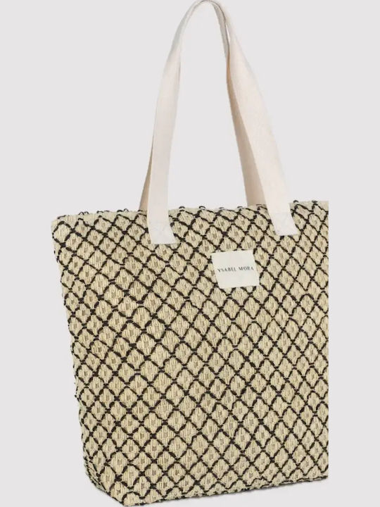 Ysabel Mora Strandtasche Korbweide Beiges
