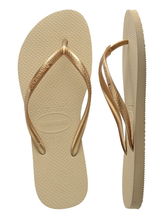 Slim Flip Flops Sand Grey Light Golden