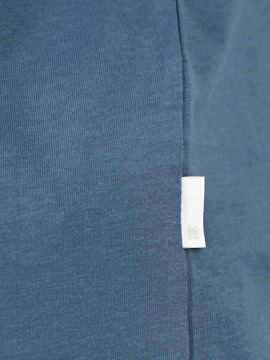 Rebase Herrenblusen Kurzarm T-Shirt In Dusty-Blau