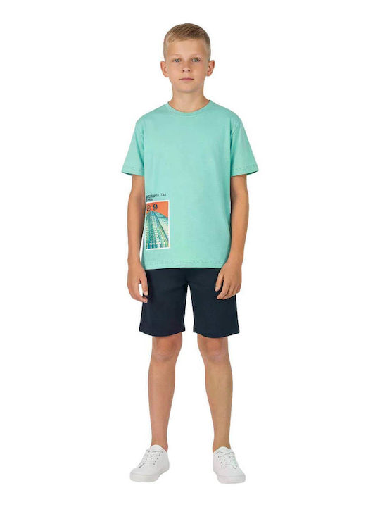 Joyce Kids Clothing Set with Turquoise Shorts 2 Pieces Joyce Kids Clothing Set with Turquoise Shorts 2 Pieces