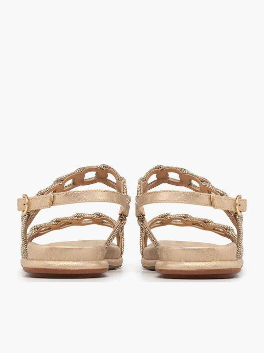 Women's Gold Flat Sandals