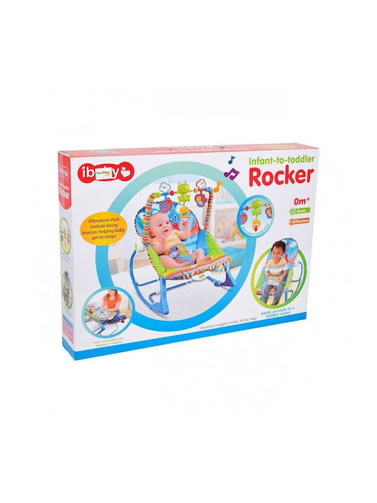 MalPlay Relax Manual Pentru Bebeluși cu Muzică Albastru pentru Copil până la 18kg