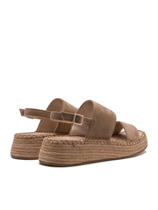 Sommer Damenplattformen Beige