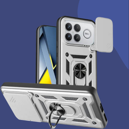 Bodycell Slide Cover Back Cover Silicone / Plastic Silver (Poco F8 Ultra)