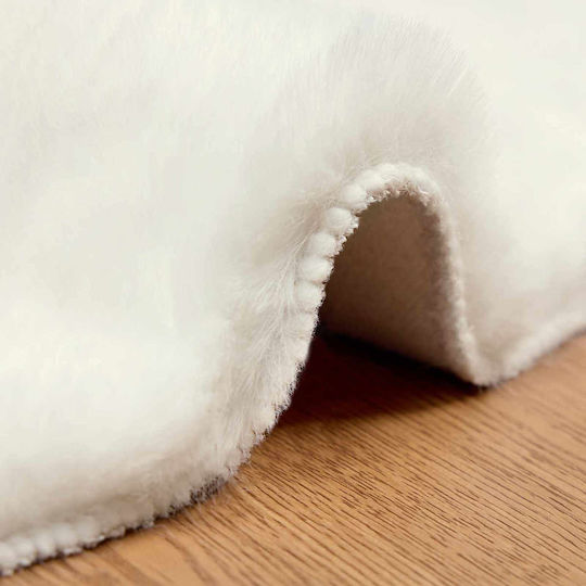 vidaXL Teppich Rund Synthetisch,Polyester/Cotton/Leather Beige