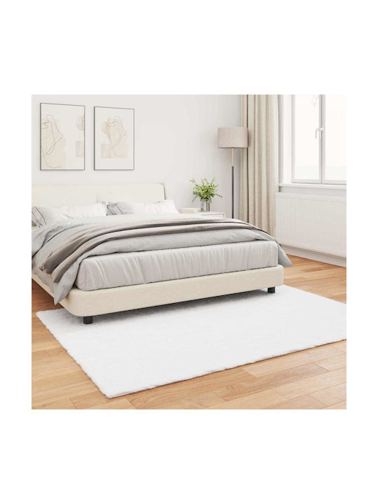 vidaXL Covor Rectangular Alb
