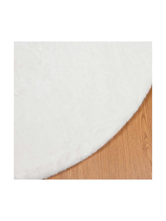 vidaXL Rug Round White