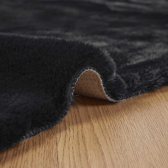 vidaXL Χαλί Ορθογώνιο Μαύρο 200x200cm