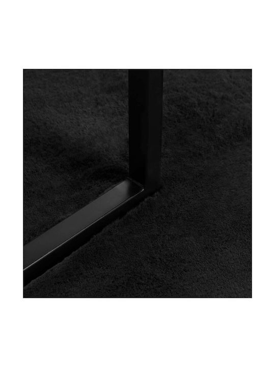 vidaXL Covor Rotund Negru