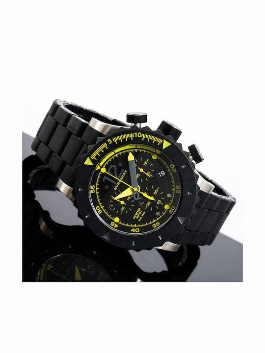 Burberry Men's Watch 43mm Chronograph Battery with Black Metal Bracelet