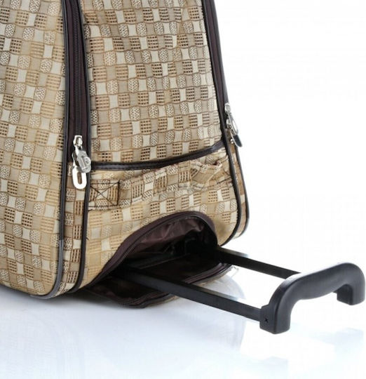 Sak Voyage Beige with Wheels from Artificial Leather L53xW30xH36cm