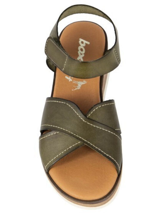 Leather Khaki Sandals