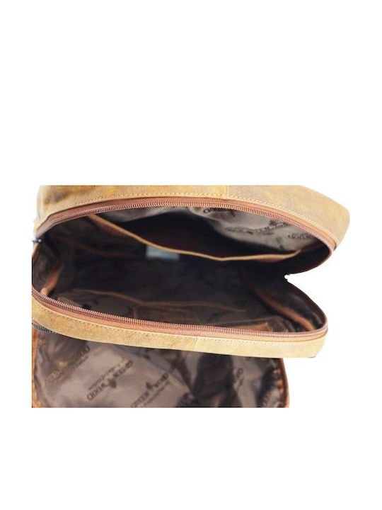 Leder Damen Handtaschen und Damentaschen Rucksack Tabac Braun