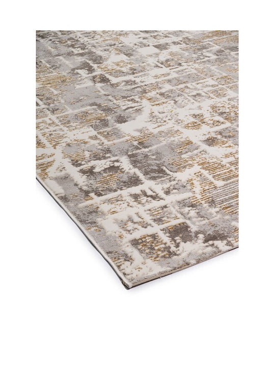 Biokarpet Wohnzimmer Teppich Weiß-Gold 240x300