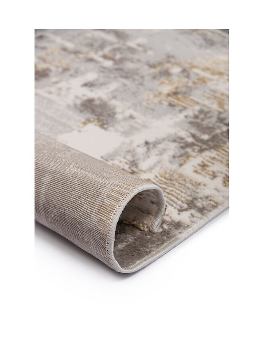 Biokarpet Wohnzimmer Teppich Weiß-Gold 240x300