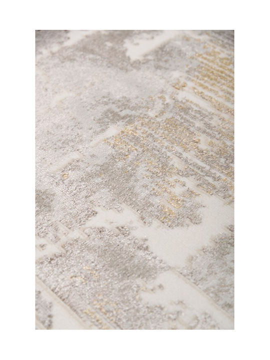 Biokarpet Wohnzimmer Teppich Weiß-Gold 240x300