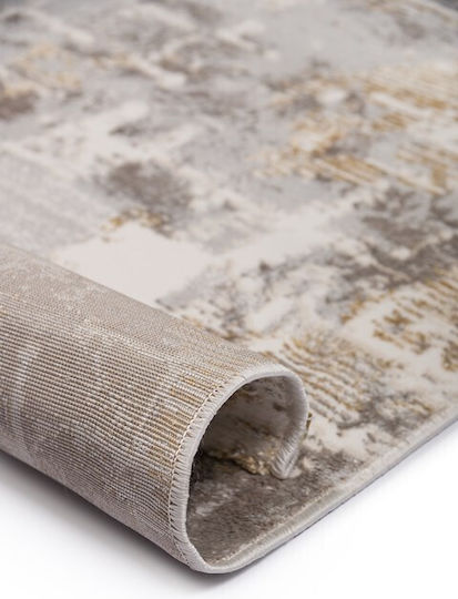 Biokarpet Wohnzimmer Teppich Weiß-Gold 67x220