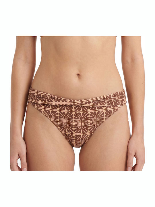 Γυναικείο Μαγιό Bikini Χωρίς Μπανέλα Ντραπέ Καφέ Γυναικείο Μαγιό Bikini Χωρίς Μπανέλα Ντραπέ Καφέ