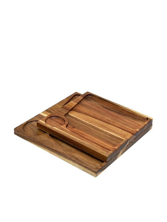 Wooden Serving Platter 30x30cm pl606