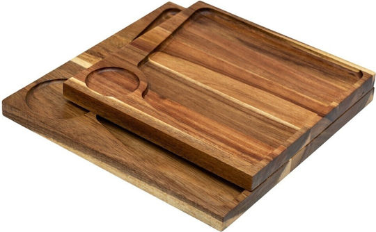 Дървено Плато За Сервиране 30x30см pl606